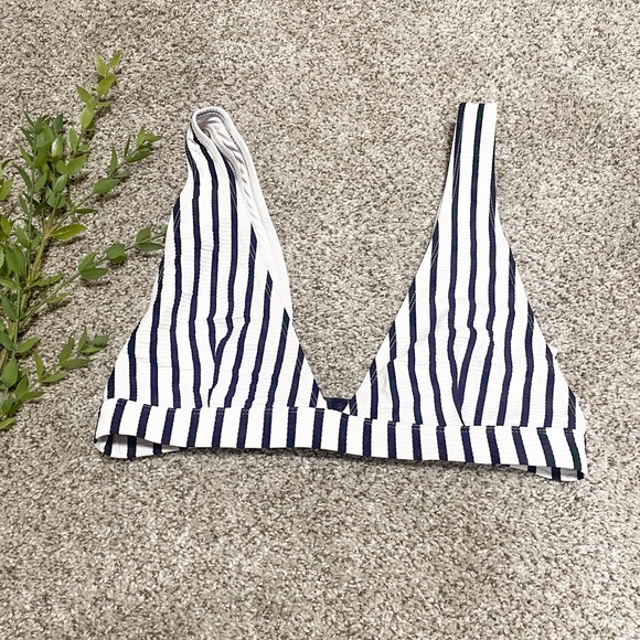 Primark Swim Black And White Striped Bathing Suit Top Poshmark